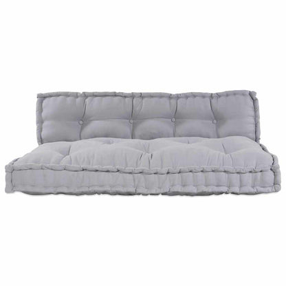 Pallet Sofa Kissen Grau Stoff