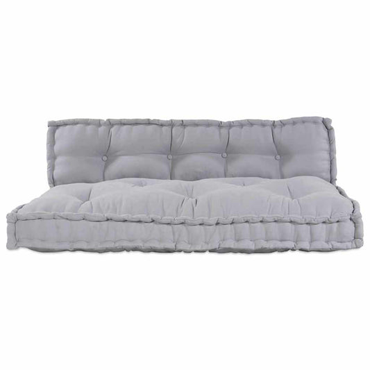 Pallet Sofa Kissen Grau Stoff