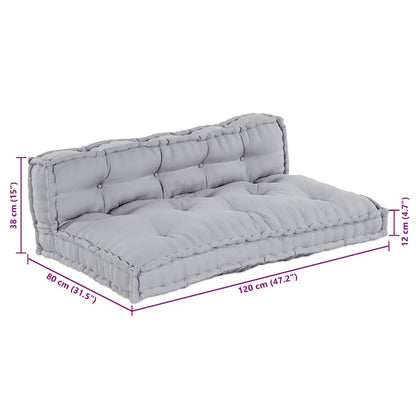 Pallet Sofa Kissen Grau Stoff