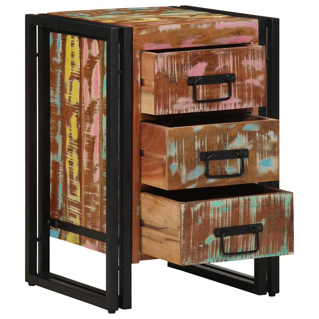 Nachttisch Mehrfarbig 40 x 35 x 50 cm Massives Altholz