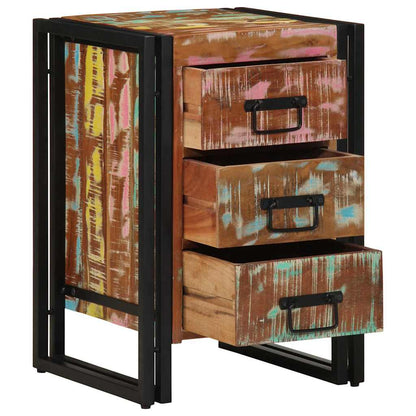 Nachttisch Mehrfarbig 40 x 35 x 50 cm Massives Altholz