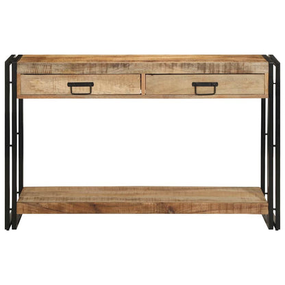 Konsolentisch mit Regal Braun 120 x 33 x 75 cm Massivholz Mango
