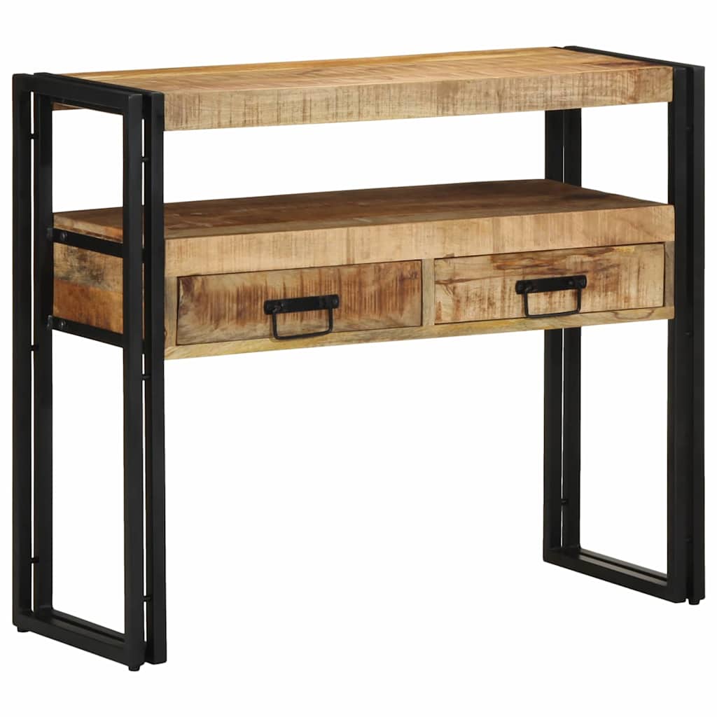 Konsolentisch Braun 90 x 33 x 75 cm massives Mangoholz
