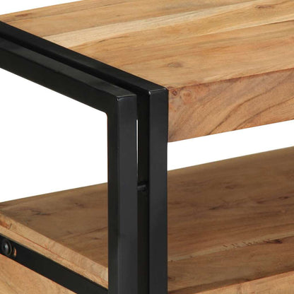Konsolentisch mit Regal Braun 90 x 33 x 75 cm Akazie Massivholz