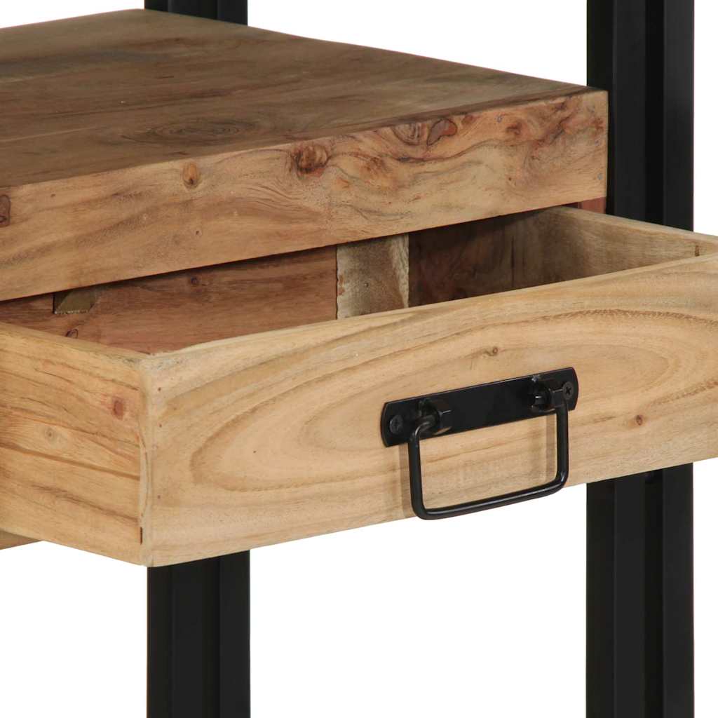 Konsolentisch mit Regal Braun 90 x 33 x 75 cm Akazie Massivholz
