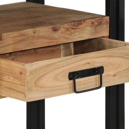 Konsolentisch mit Regal Braun 90 x 33 x 75 cm Akazie Massivholz