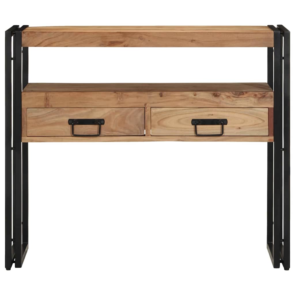 Konsolentisch mit Regal Braun 90 x 33 x 75 cm Akazie Massivholz