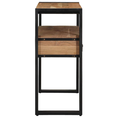 Konsolentisch mit Regal Braun 90 x 33 x 75 cm Akazie Massivholz