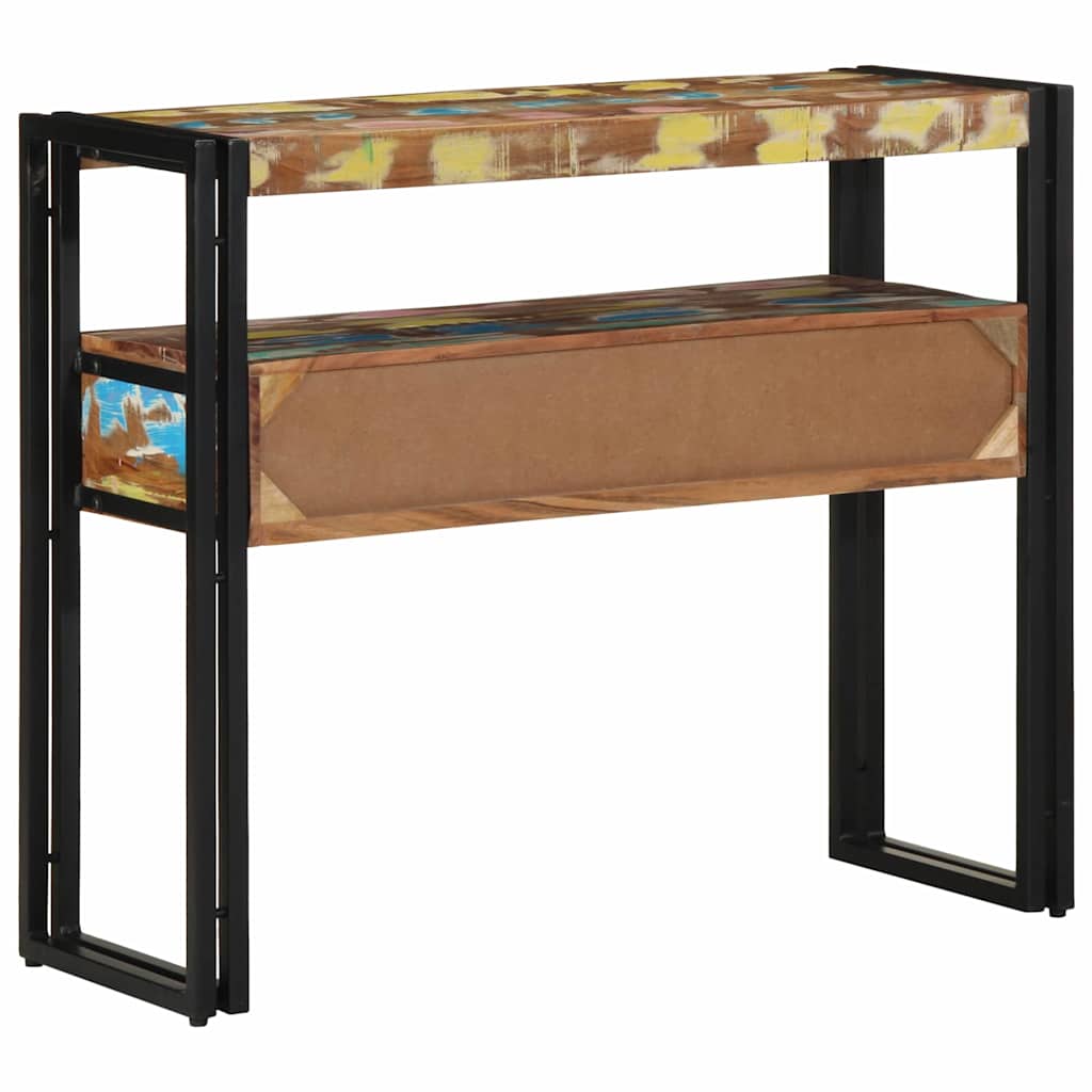 Konsolentisch Mehrfarbig 90 x 33 x 75 cm recyceltes Massivholz