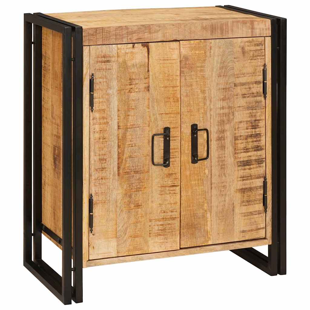 Nachttisch Braun 38 x 33 x 58 cm Massives, grobes Mangoholz