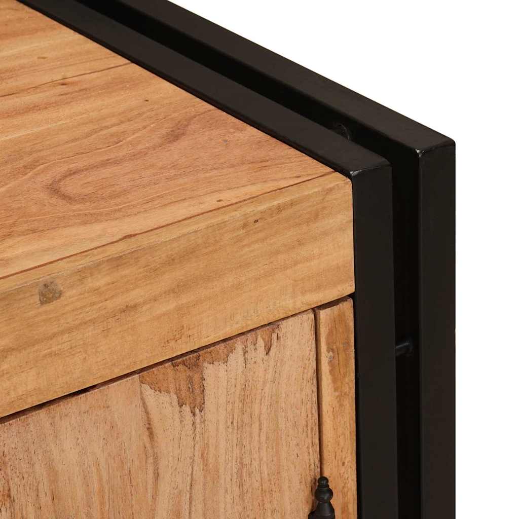 Nachttisch Braun 38 x 33 x 58 cm Massivholz Akazie