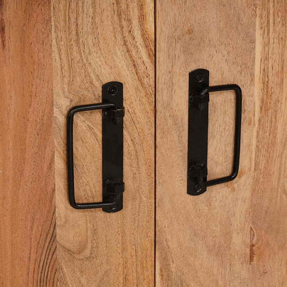 Nachttisch Braun 38 x 33 x 58 cm Massivholz Akazie