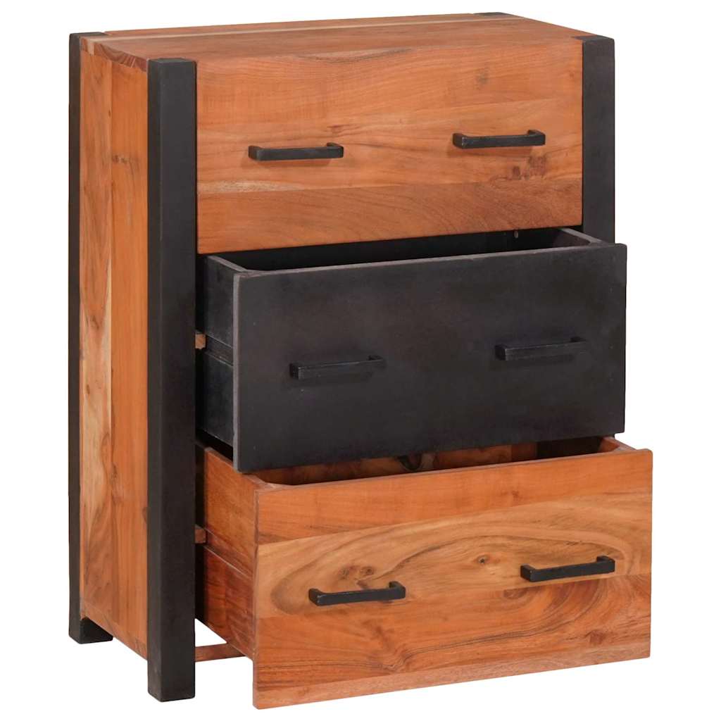 Sideboard 3 pcs Braun 55 x 30 x 75 cm Massivholz Akazie