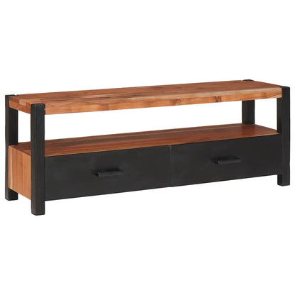 Medienschrank mit Schubladen mit Regal Braun Akazie Massivholz