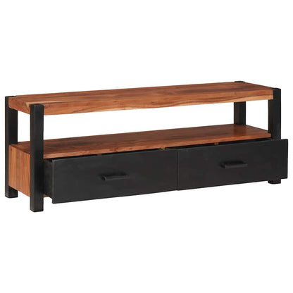 Medienschrank mit Schubladen mit Regal Braun Akazie Massivholz