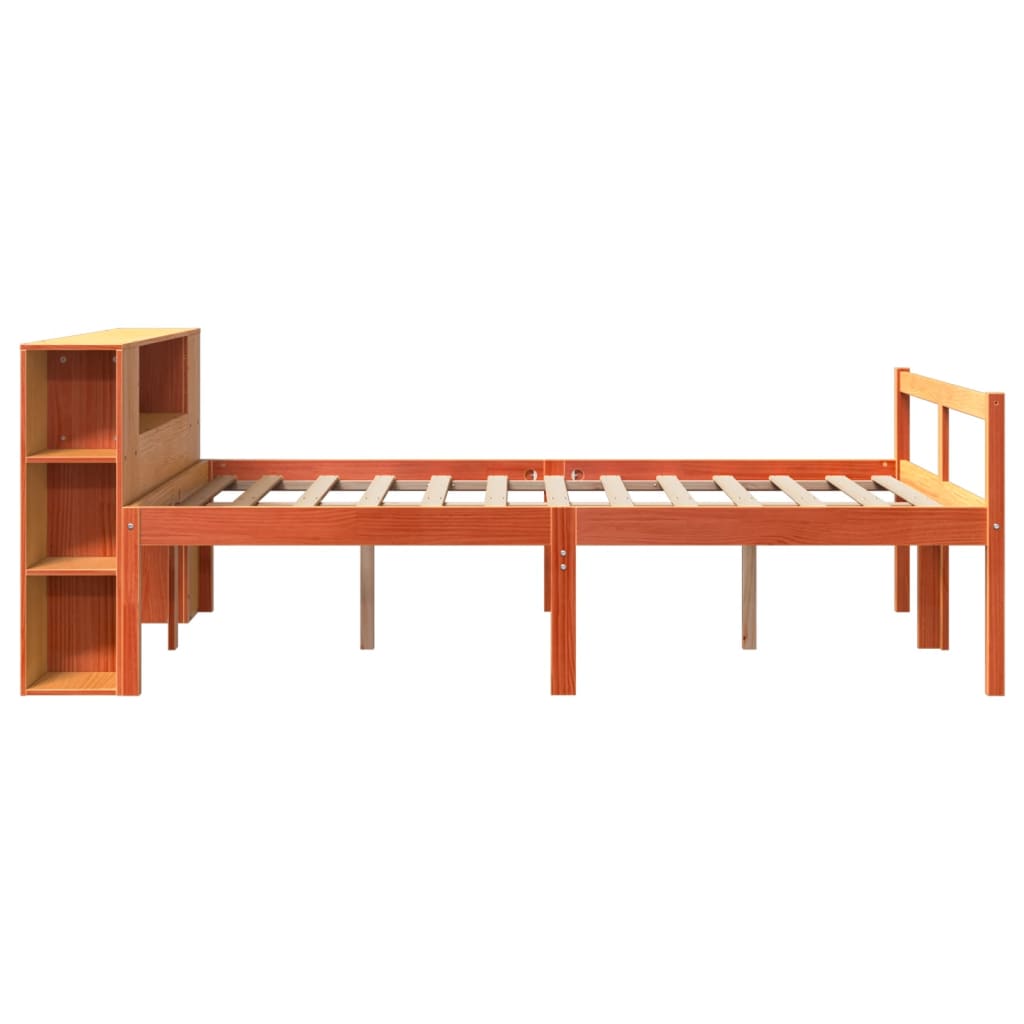Massivholzbett ohne Matratze Wachsbraun 160x200 cm Massivholz