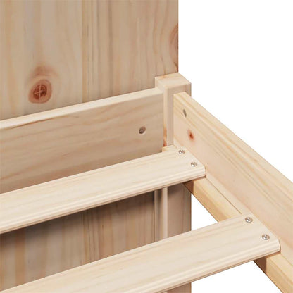 Bücherregalbett ohne Matratze 120x200 cm Massivholz Kiefer