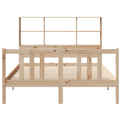 Bücherregalbett ohne Matratze 120x200 cm Massivholz Kiefer