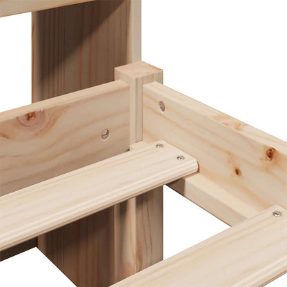 Bücherregalbett ohne Matratze 120x200 cm Massivholz Kiefer