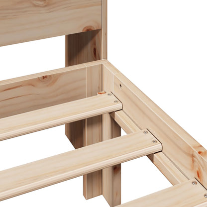 Bücherregalbett ohne Matratze 75x190 cm Massivholz Kiefer