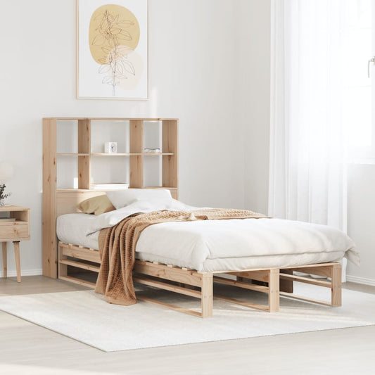 Massivholzbett mit Regal ohne Matratze 100x200 cm