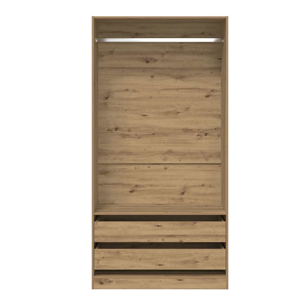 Kleiderschrank Artisan-Eiche 100x50x200 cm Holzwerkstoff