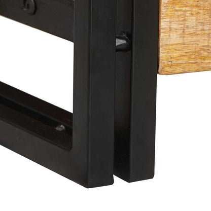 Konsolentisch mit Schubladen 2 pcs Braun Raues Mango-Massivholz