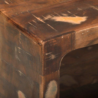 TV-Schrank mit Regal mit Speicher Mehrfarbig Massivholz Altholz