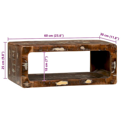 TV-Schrank mit Regal mit Speicher Mehrfarbig Massivholz Altholz