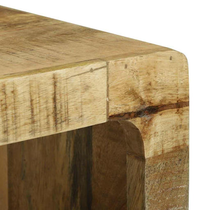 TV-Schrank mit Regal mit Speicher Braun Massivholz Mango