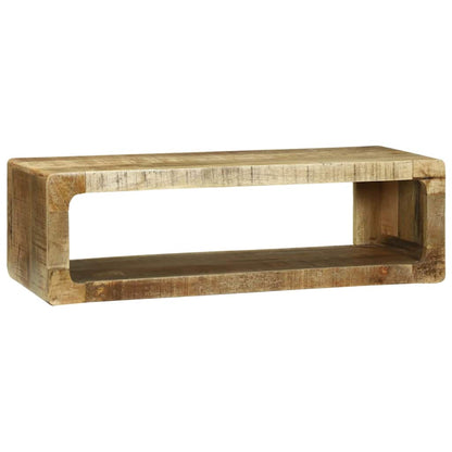 TV-Schrank mit Regal mit Speicher Braun Massivholz Mango