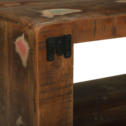 TV-Schrank mit Regal mit Speicher Mehrfarbig Massivholz Altholz