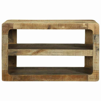 TV-Schrank mit Regal Braun 60 x 32 x 36 cm Massivholz Mango