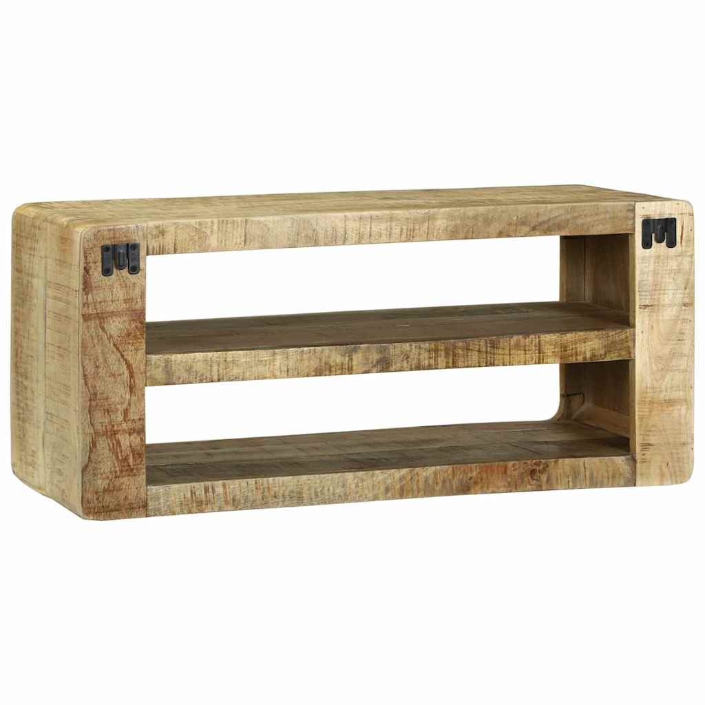 TV-Schrank mit Regal Braun 80 x 32 x 36 cm Massivholz Mango