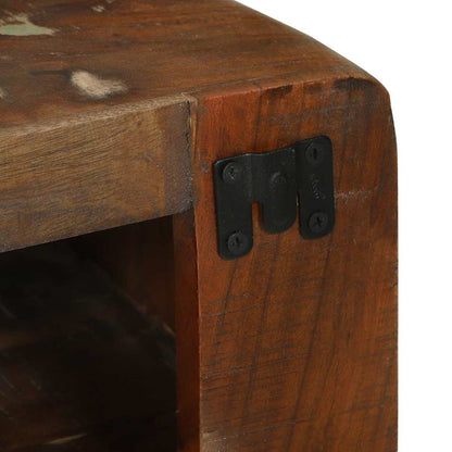 TV-Schrank Mehrfarbig 80 x 32 x 36 cm Massivholz Altholz