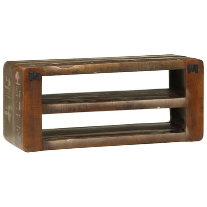 TV-Schrank Mehrfarbig 80 x 32 x 36 cm Massivholz Altholz