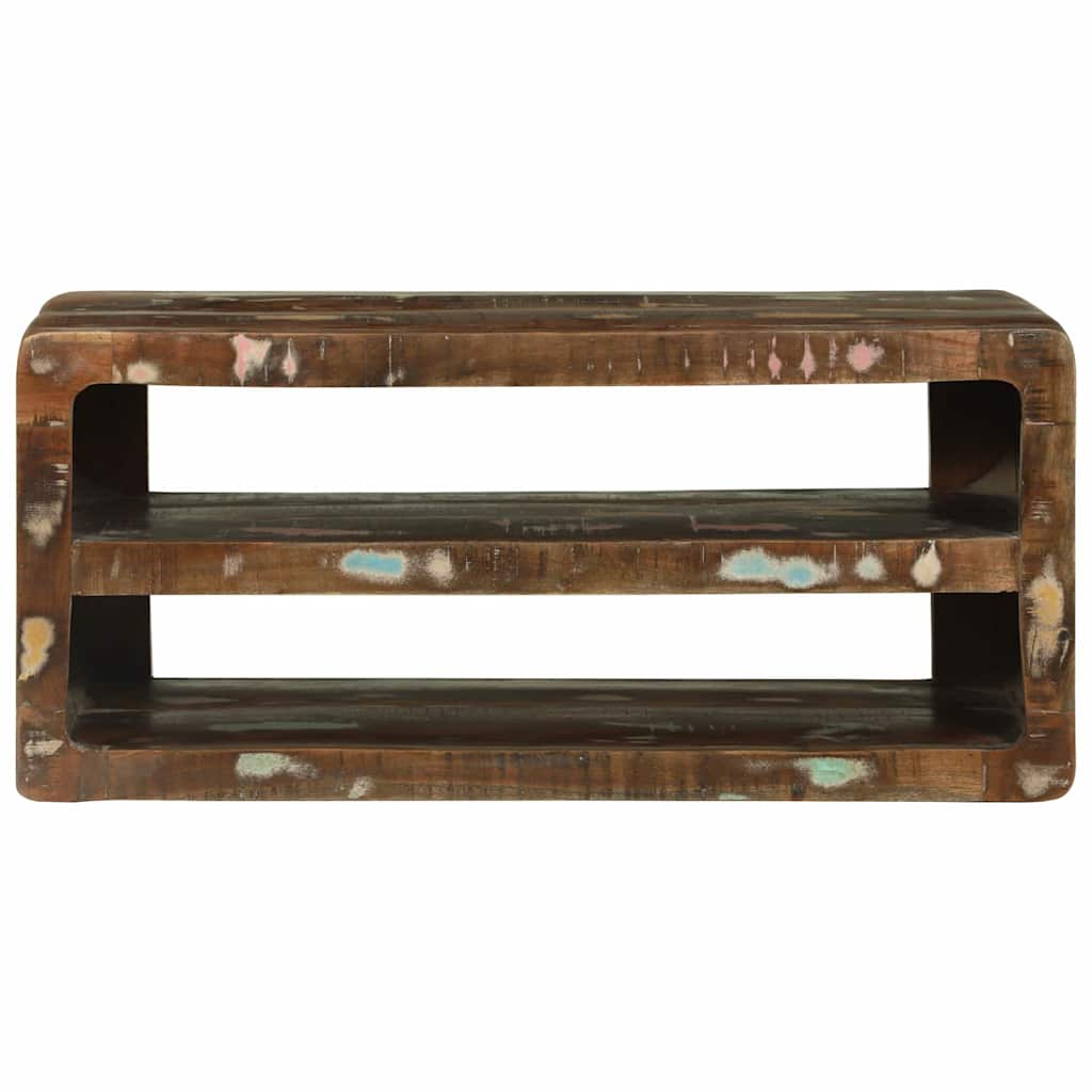 TV-Schrank Mehrfarbig 80 x 32 x 36 cm Massivholz Altholz