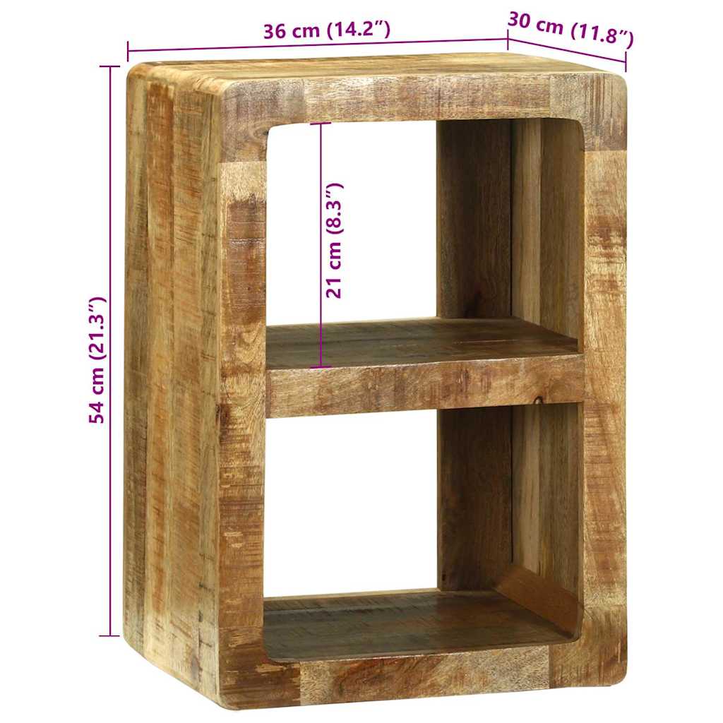TV-Schrank mit Regal Braun 36 x 30 x 54 cm Massivholz Mango