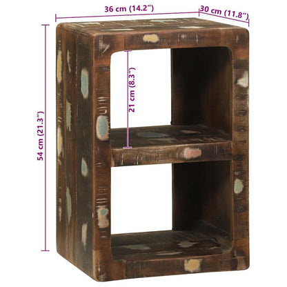 TV-Schrank Mehrfarbig 36 x 30 x 54 cm Massivholz Altholz