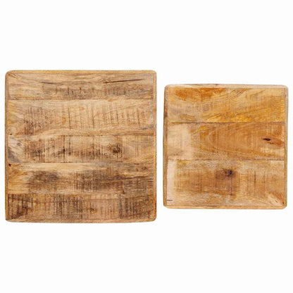 Beistelltische 2 pcs Braun massives Mangoholz