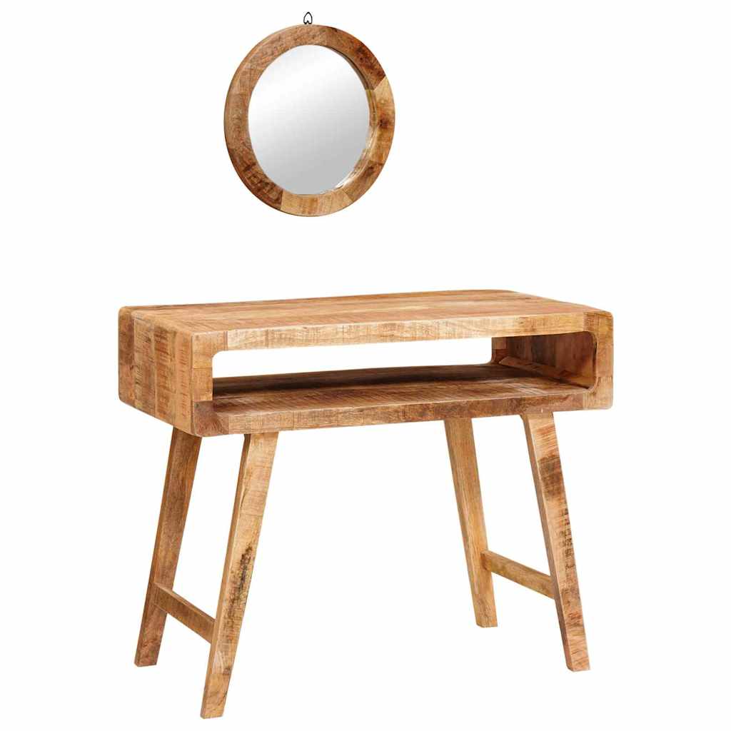 Schminktisch mit Regal Braun 90 x 76 x 45 cm Massivholz Mango
