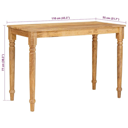 Couchtisch Braun 100 x 55 x 77 cm massives Mangoholz