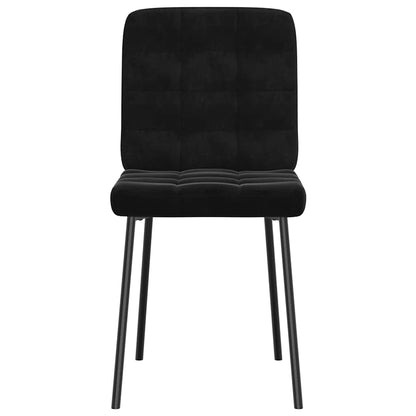 Esszimmerstühle 2 Stk. Schwarz Samt