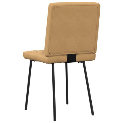 Esszimmerstühle 2 Stk. Braun Samt