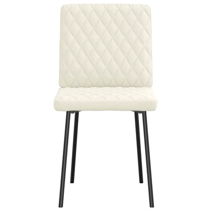 Esszimmerstühle 2 Stk. Creme Samt