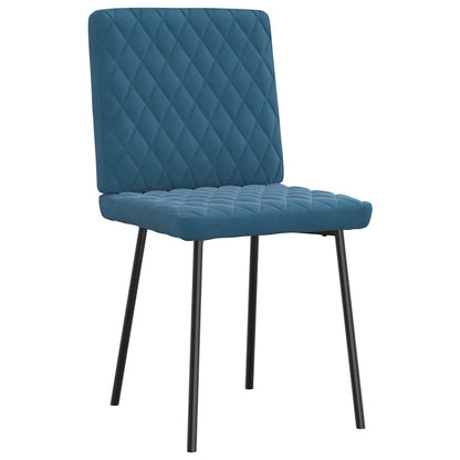 Esszimmerstühle 2 Stk. Blau Samt