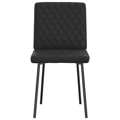 Esszimmerstühle 2 Stk. Schwarz Kunstleder