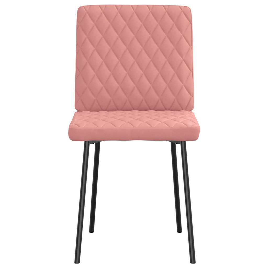 Esszimmerstühle 2 Stk. Rosa Kunstleder