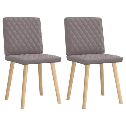 Esszimmerstühle 2 Stk. Taupe Stoff