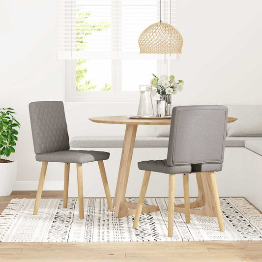 Esszimmerstühle 2 Stk. Taupe Stoff